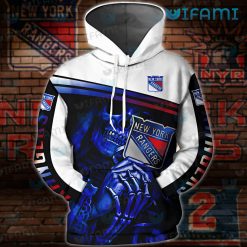 New York Rangers Hoodie 3D Skeleton Hold Logo New York Rangers Gift