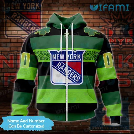 New York Rangers Hoodie 3D St.Patrick’s Day Design Custom New York Rangers Gift