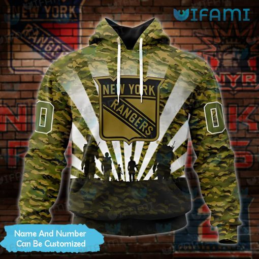 New York Rangers Hoodie3D Military Camo Custom New York Rangers Gift