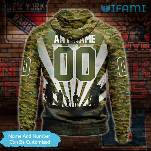 New York Rangers Hoodie3D Military Camo Custom New York Rangers Gift