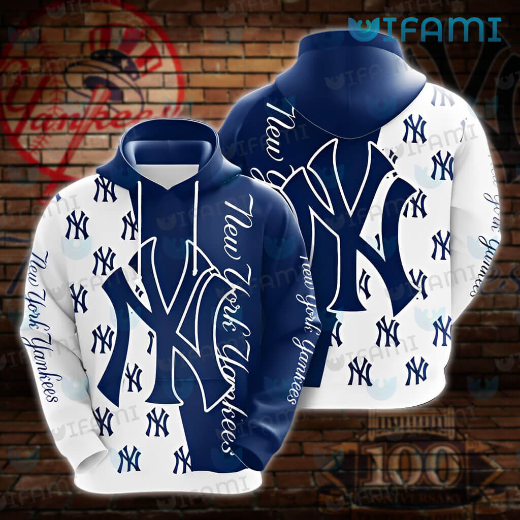 New York Yankees 3D Hoodie, Sweatshirt All White - Bring Your