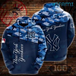 New York Yankees Hoodie Mens Blue Camouflage Yankees Gift