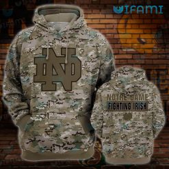Notre Dame Hoodie 3D Camouflage Best Notre Dame Gift Ideas