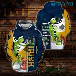 Notre Dame Hoodie 3D Grinch Max Hate Morning New Notre Dame Christmas Gifts