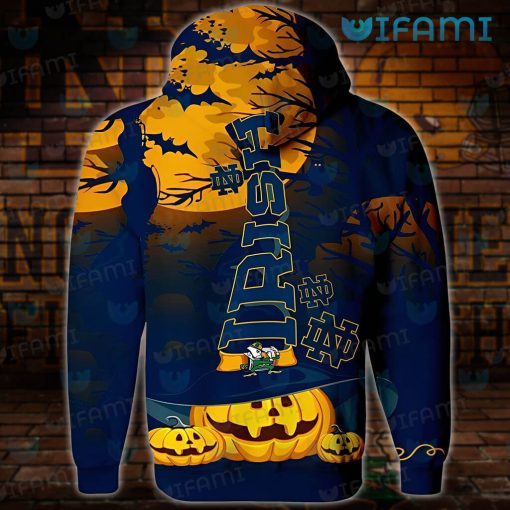 Notre Dame Hoodie 3D Jack O’ Lantern Halloween Notre Dame Gift