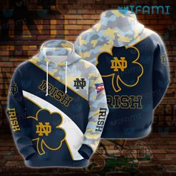 Notre Dame Hoodie 3D Military Camouflage Notre Dame Gift