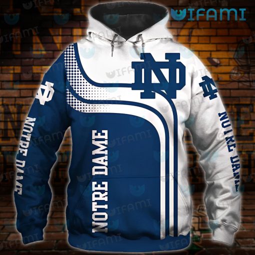 Notre Dame Hoodie Mens Dot Pattern Notre Dame Gift