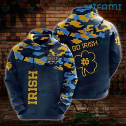 Notre Dame Hoodie Mens Military Camouflage Notre Dame Gift