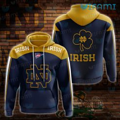 Notre Dame Mens Hoodie 3D Logo Classic Notre Dame Gift