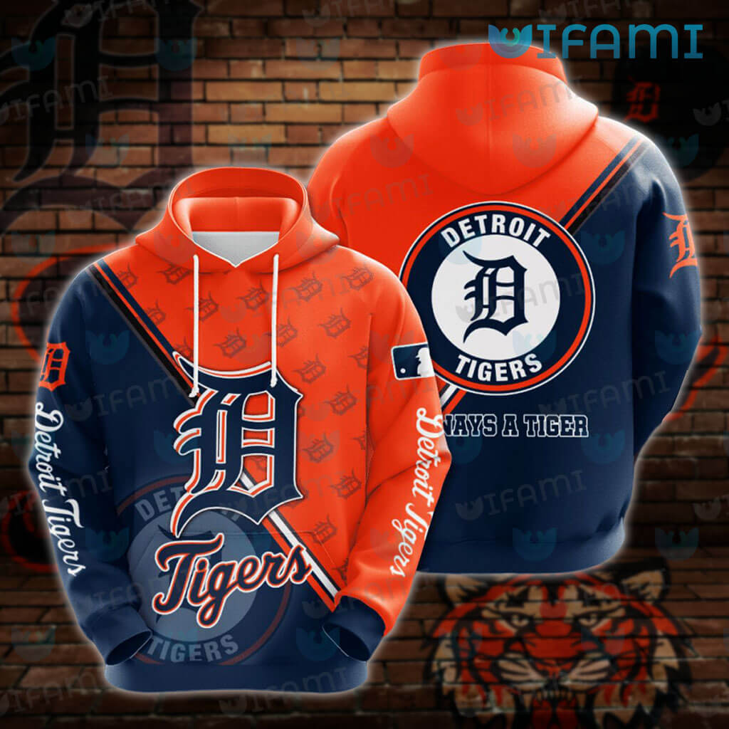 Orange Detroit Tigers Hoodie 3D Big Logo Detroit Tigers Gift - Personalized  Gifts: Family, Sports, Occasions, Trending