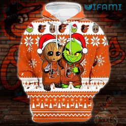 Orioles Hoodie 3D Baby Groot Grinch Christmas Baltimore Orioles Present