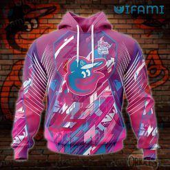 Orioles Hoodie 3D Fearless Again Breast Cancer Baltimore Orioles Gift