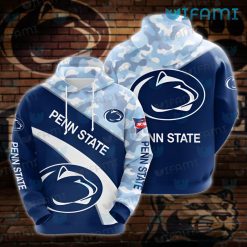 Penn State Hoodie 3D Blue Camo Logo Penn State Gift