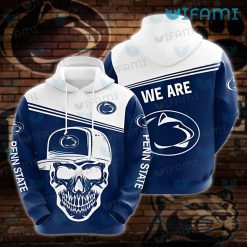 Penn State Hoodie 3D Skull Wearing Hat Unique Penn State Gifts