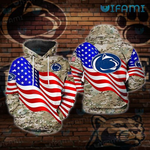 Penn State Hoodie Mens USA Flag Camo Penn State Gift