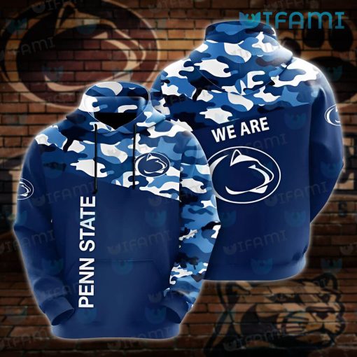 Penn State Hoodie Mens White Blue Camo Penn State Gift