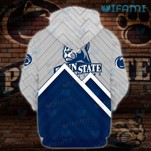 Penn State Zip Up Hoodie 3D Chevron Pattern Penn State Gift