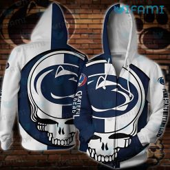 Penn State Zip Up Hoodie 3D Grateful Dead Logo Penn State Gift
