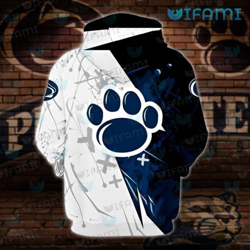 Penn State Zip Up Hoodie 3D Grunge Pattern Penn State Gift