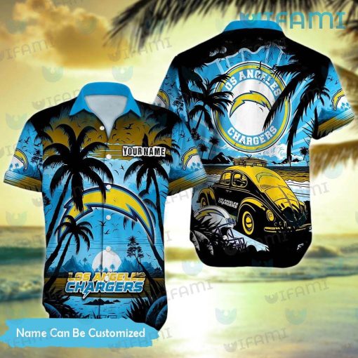 Personalized Chargers Hawaiian Shirt No Risk LA Chargers Gift