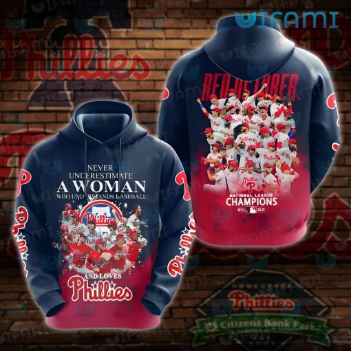 Phillies World Series Hoodie 3D NL Champions 2022 Philadelphia Phillies Gift