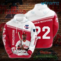 Red Phillies Hoodie 3D Andrew McCutchen 22 Signature Philadelphia Phillies Gift