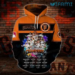 SF Giants Hoodie 3D Champions 2021 NL West Division San Francisco Giants Gift