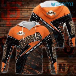 SF Giants Zip Up Hoodie 3D Grunge Pattern San Francisco Giants Gift