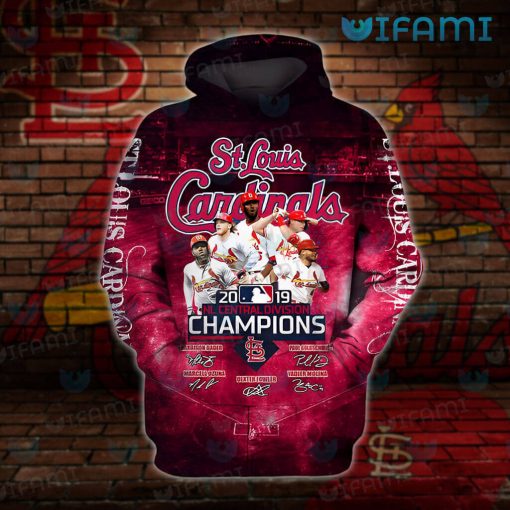 STL Cardinals Hoodie 3D 2019 Central Division Champions St Louis Cardinals Gift