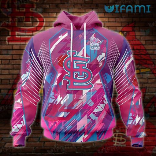 STL Cardinals Hoodie 3D Breast Cancer St Louis Cardinals Gift