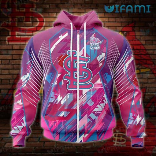 STL Cardinals Hoodie 3D Breast Cancer St Louis Cardinals Gift