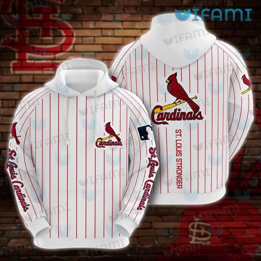 STL Cardinals Hoodie 3D Stripe Pattern St Louis Cardinals Gift