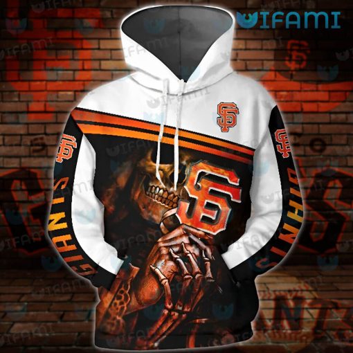 San Francisco Giants Hoodie Mens Skeleton Hold Logo SF Giants Gift