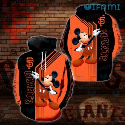 San Francisco Giants Womens Hoodie 3D Mickey SF Giants Gift