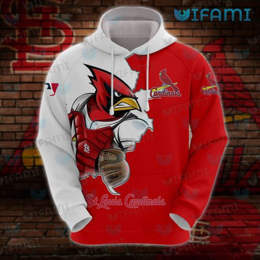 St Louis Cardinals Hoodie 3D Broken Mascot Unique St Louis Cardinals Gifts