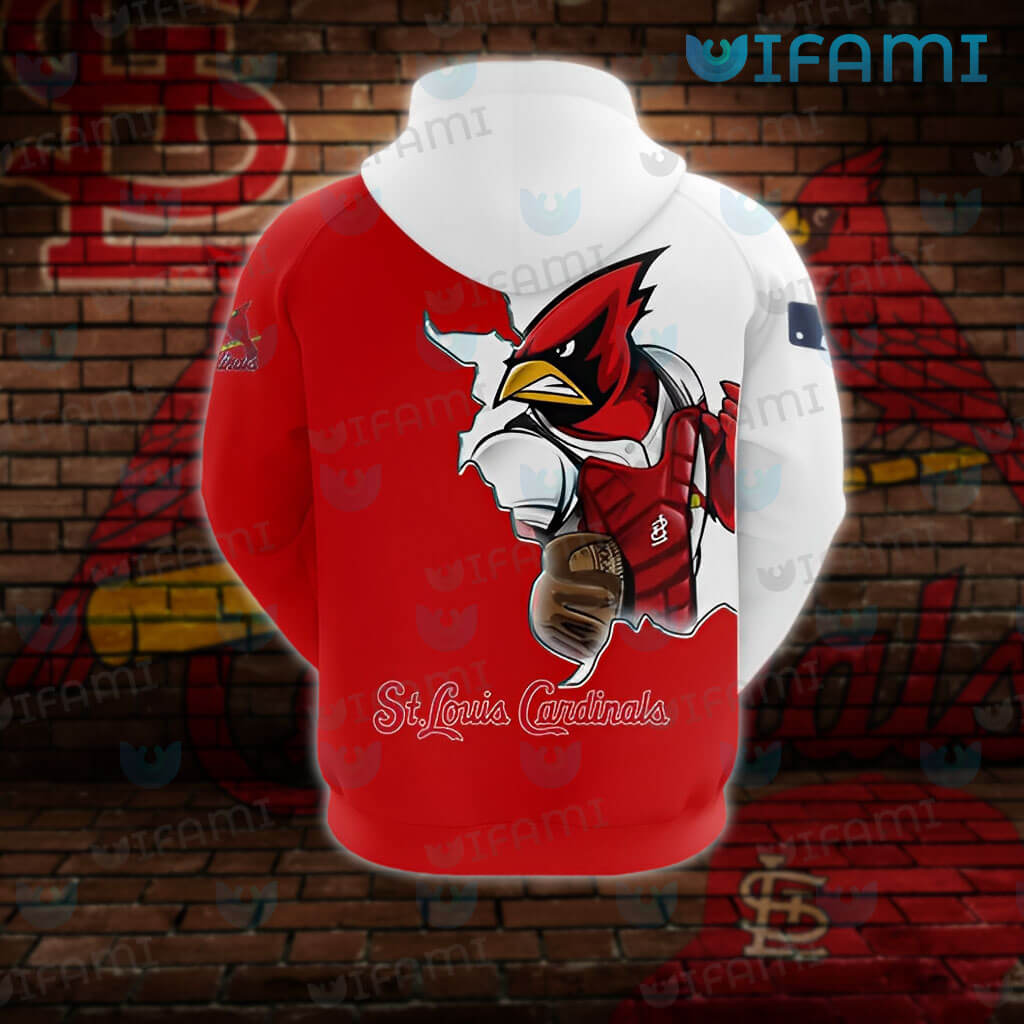 St Louis Cardinals Hoodie 3D Broken Mascot Unique St Louis Cardinals Gifts  - Personalized Gifts: Family, Sports, Occasions, Trending