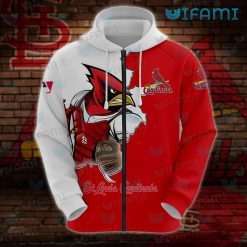 St Louis Cardinals Hoodie 3D Broken Mascot Unique St Louis Cardinals Zipper