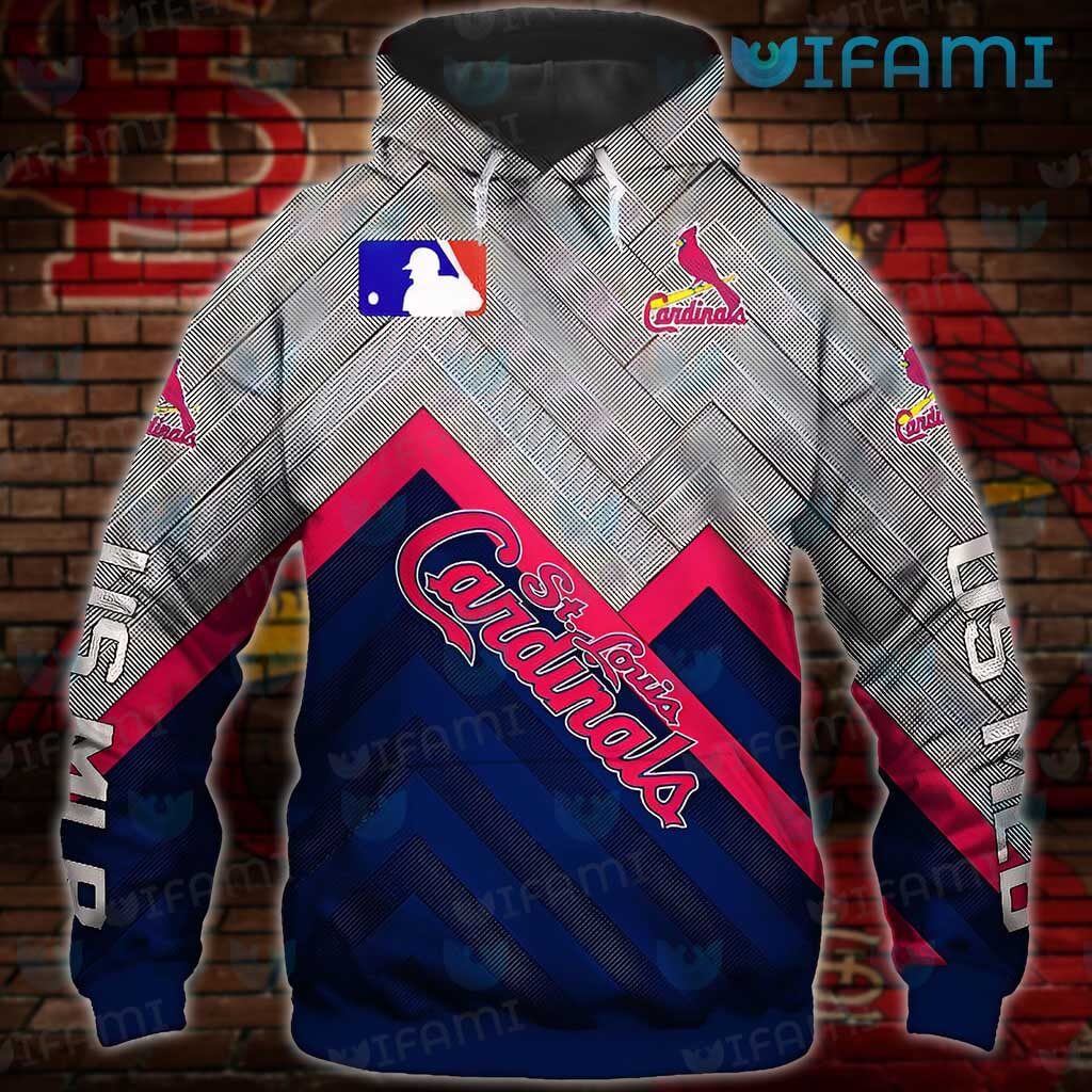 St Louis Cardinals Hoodie 3D Chevron Pattern Best St Louis Cardinals Gifts  For Dad - Personalized Gifts: Family, Sports, Occasions, Trending