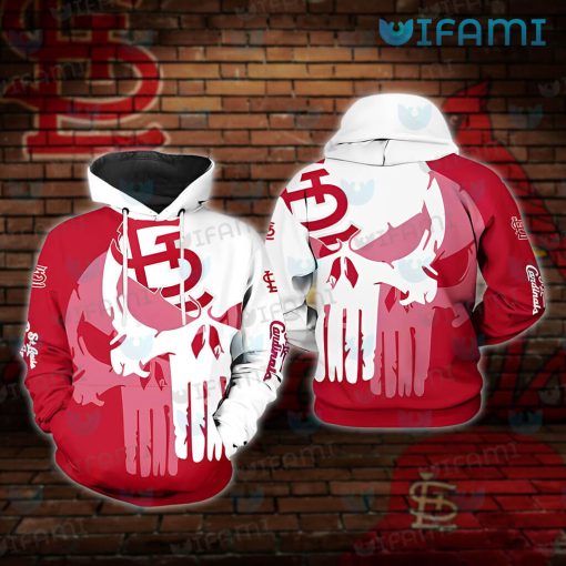 St Louis Cardinals Hoodie 3D Punisher Skull St Louis Cardinals Gift