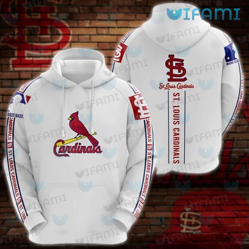 St Louis Cardinals Hoodie Mens White Logo St Louis Cardinals Gift