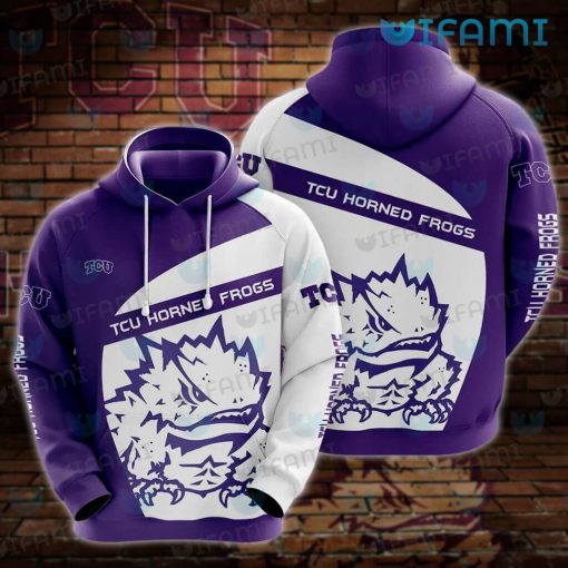 TCU Hoodie 3D Big Logo TCU Horned Frogs Gift