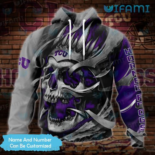 TCU Hoodie 3D Native Skull TCU Horned Frogs Gift