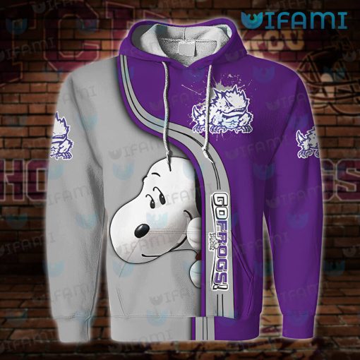 TCU Hoodie 3D Snoopy Woodstock Painting TCU Gift