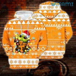 Tennessee Vols Hoodie 3D Baby Yoda Christmas Lights Tennessee Vols Gift