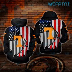 Tennessee Vols Hoodie 3D Broken USA Flag Tennessee Vols Gift