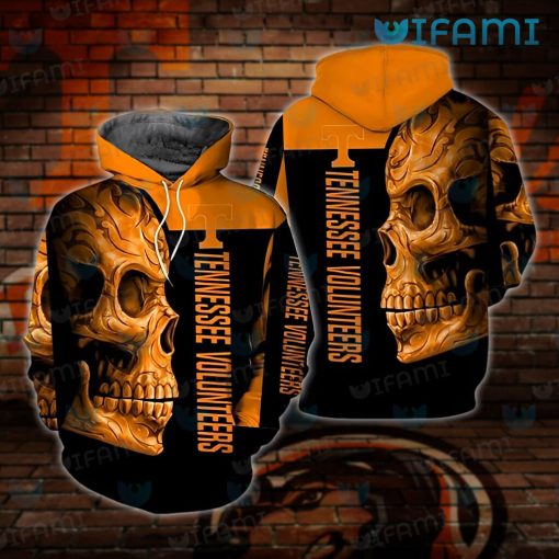 Tennessee Vols Hoodie 3D Carved Skull Best Tennessee Volunteers Gifts