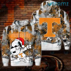 Tennessee Vols Hoodie 3D Snoopy Dabbing Snowflake Tennessee Vols Gift