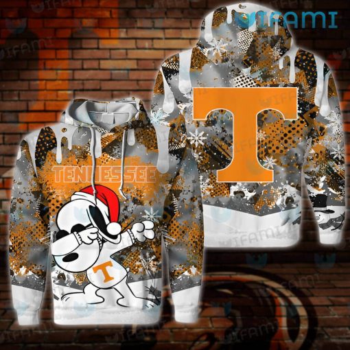 Tennessee Vols Hoodie 3D Snoopy Dabbing Snowflake Tennessee Vols Gift