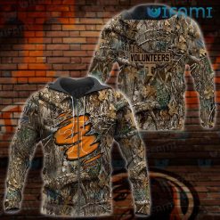 Tennessee Vols Hoodie 3D Tree Covered Ripped Tennessee Vols Zip Up