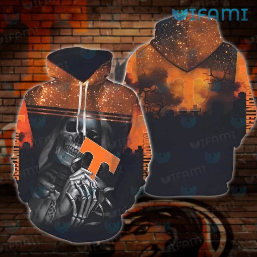 Tennessee Volunteers Hoodie 3D Grim Reaper Halloween Tennessee Vols Gift